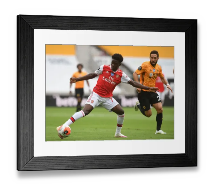 Framed Print : Bukayo Saka vs Joao Moutinho: Intense Battle at Molineux - Wolverhampton Wanderers vs Arsenal FC, Premier League 2019-2020 Framed Print : Bukayo Saka vs Joao Moutinho: Intense Battle at Molineux - Wolverhampton Wanderers vs Arsenal FC, Premier League 2019-2020
