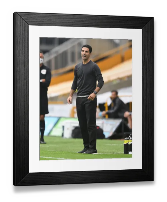 Framed Print : Mikel Arteta Leads Arsenal at Wolverhampton Wanderers, Premier League 2019-2020 Framed Print : Mikel Arteta Leads Arsenal at Wolverhampton Wanderers, Premier League 2019-2020