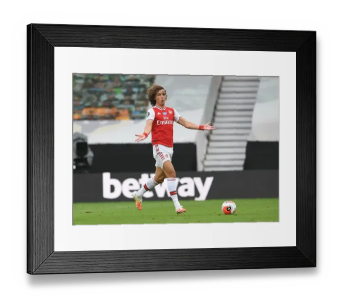 Framed Print : David Luiz in Action: Wolverhampton Wanderers vs Arsenal FC, Premier League 2019-2020 Framed Print : David Luiz in Action: Wolverhampton Wanderers vs Arsenal FC, Premier League 2019-2020