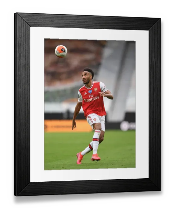 Framed Print : Aubameyang's Performance: Wolverhampton Wanderers vs. Arsenal FC, Premier League 2019-2020