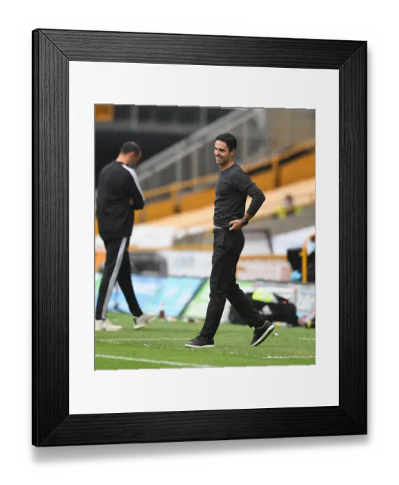 Framed Print : Mikel Arteta Leads Arsenal Against Wolverhampton Wanderers in Premier League 2019-2020 Framed Print : Mikel Arteta Leads Arsenal Against Wolverhampton Wanderers in Premier League 2019-2020