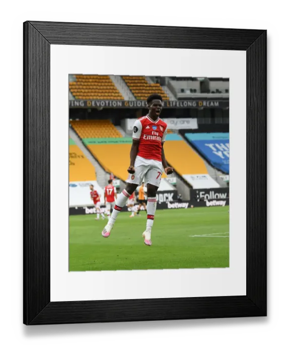 Framed Print : Saka Scores: Arsenal's Win at Wolverhampton Wanderers in 2019-20 Premier League Framed Print : Saka Scores: Arsenal's Win at Wolverhampton Wanderers in 2019-20 Premier League