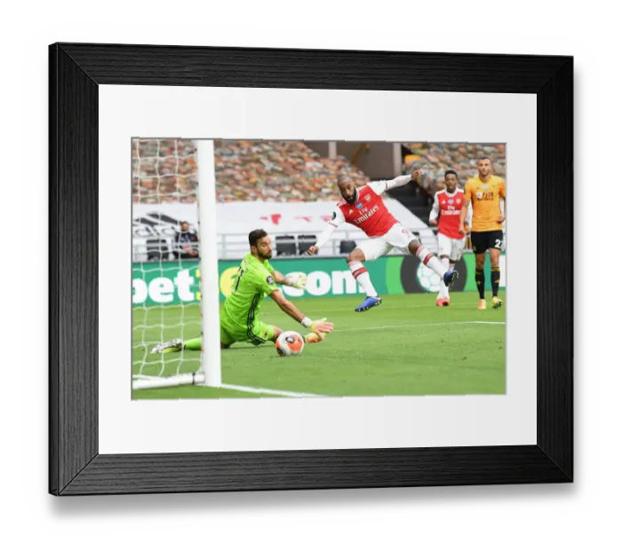 Framed Print : Alexandre Lacazette Scores Arsenal's Second Goal: Wolverhampton Wanderers vs Arsenal, Premier League 2019-2020 (July 4, 2020) Framed Print : Alexandre Lacazette Scores Arsenal's Second Goal: Wolverhampton Wanderers vs Arsenal, Premier League 2019-2020 (July 4, 2020)