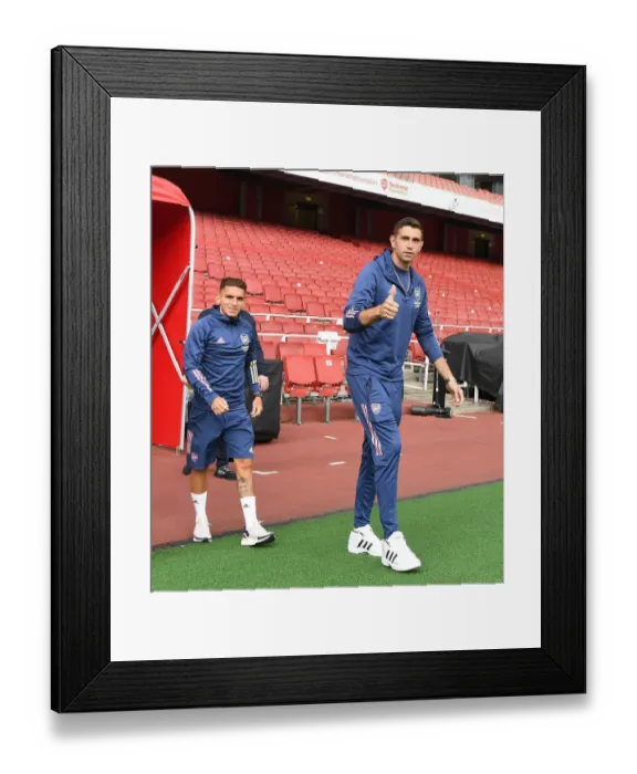 Framed Print : Arsenal FC: Torreira and Martinez in Focus before the Leicester Showdown (2019-2020)