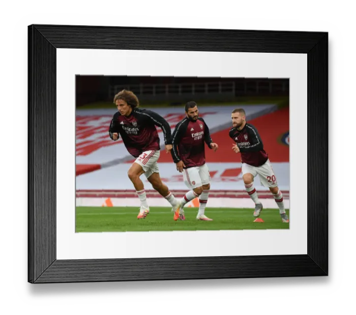 Framed Print : Arsenal vs Leicester: David Luiz Warming Up Ahead of Premier League Clash at Emirates Stadium Framed Print : Arsenal vs Leicester: David Luiz Warming Up Ahead of Premier League Clash at Emirates Stadium