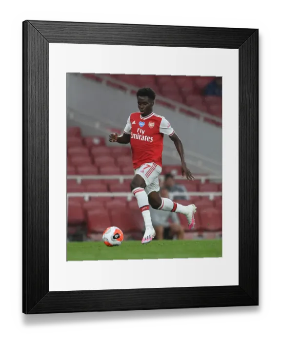 Framed Print : Arsenal's Bukayo Saka in Action against Leicester City - Premier League 2019-2020