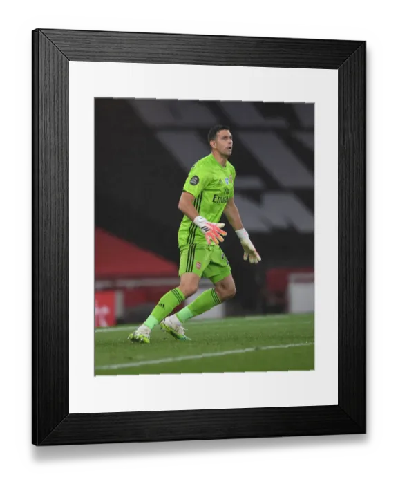 Framed Print : Emi Martinez: In Action Against Leicester City, Arsenal Premier League 2019-2020