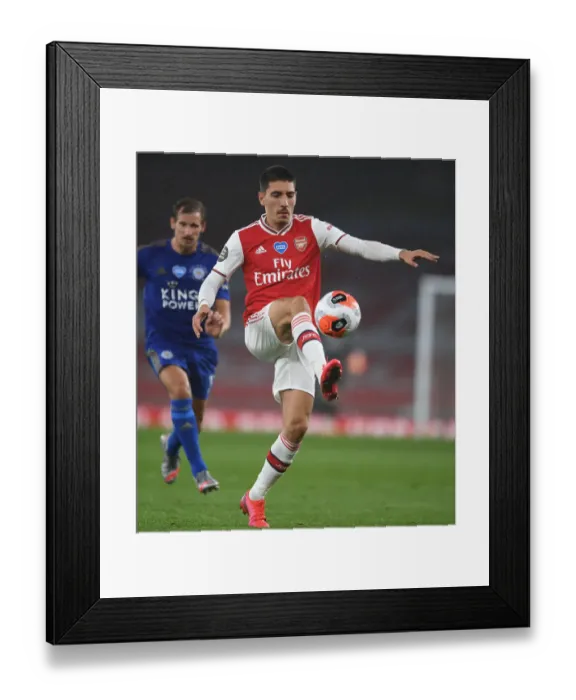Framed Print : Arsenal's Bellerin Faces Off Against Leicester City in Premier League Showdown