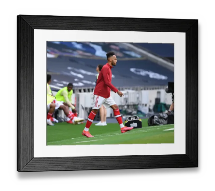 Framed Print : Arsenal's Aubameyang Prepares for Tottenham Clash in Premier League Showdown (2019-20) Framed Print : Arsenal's Aubameyang Prepares for Tottenham Clash in Premier League Showdown (2019-20)