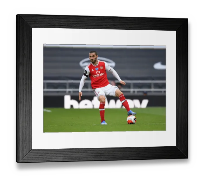 Framed Print : Sead Kolasinac of Arsenal Faces Off Against Tottenham Hotspur in Premier League Clash (2019-20) Framed Print : Sead Kolasinac of Arsenal Faces Off Against Tottenham Hotspur in Premier League Clash (2019-20)