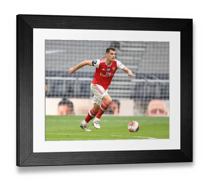Framed Print : Granit Xhaka in Action: Arsenal vs. Tottenham Hotspur, Premier League 2019-2020 Framed Print : Granit Xhaka in Action: Arsenal vs. Tottenham Hotspur, Premier League 2019-2020