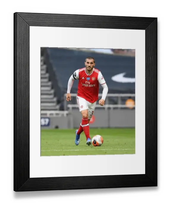 Framed Print : Sead Kolasinac Focuses in Arsenal's Battle at Tottenham Hotspur Stadium (Premier League 2019-20)