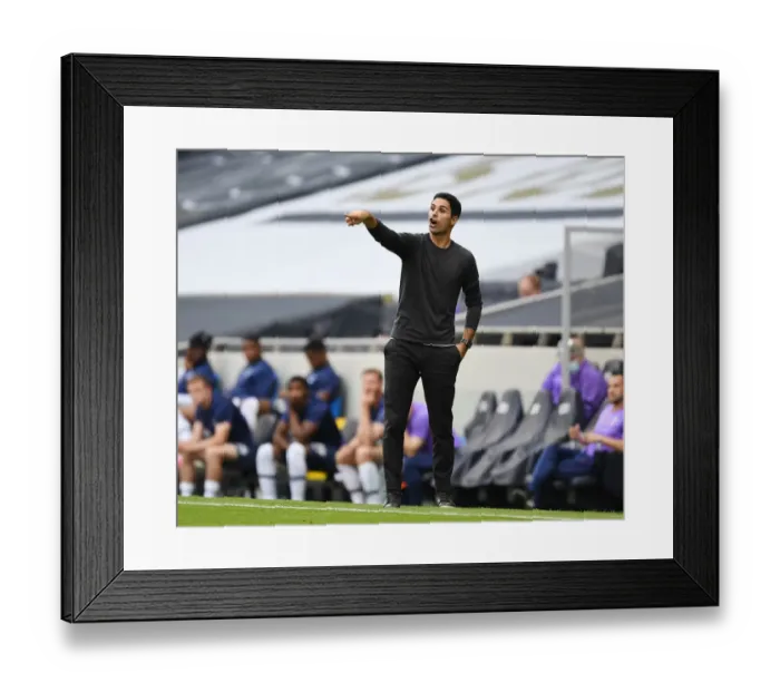 Framed Print : Mikel Arteta Leads Arsenal Against Tottenham Hotspur in Premier League Showdown (2019-20)