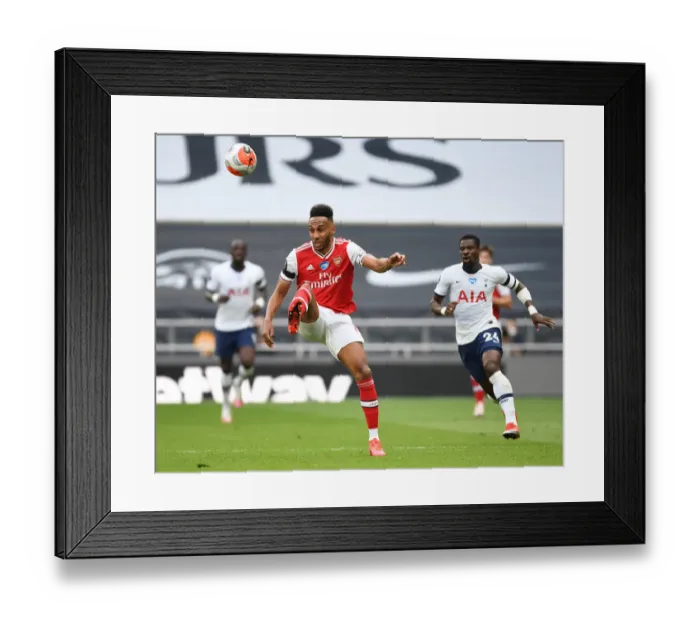 Framed Print : Aubameyang in Action: Tottenham vs. Arsenal, Premier League 2019-2020 Framed Print : Aubameyang in Action: Tottenham vs. Arsenal, Premier League 2019-2020