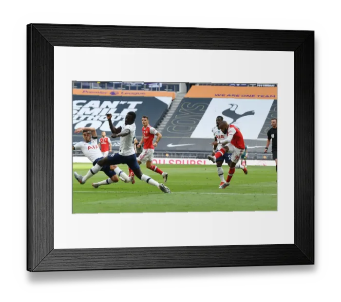 Framed Print : Alexis Lacazette Scores the Winning Goal: Tottenhotpur vs. Arsenal, Premier League 2019-2020