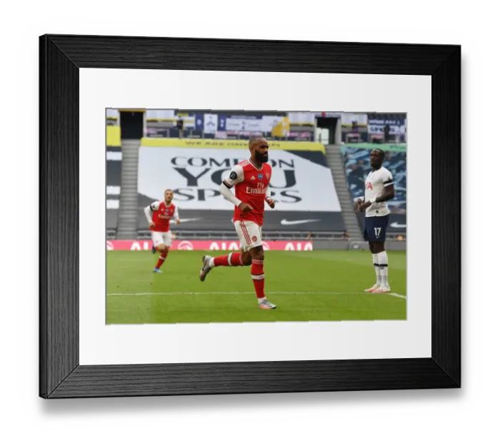 Framed Print : Alexis Lacazette Scores the Winner: Arsenal Triumph Over Tottenham in Premier League Clash (2019-20) Framed Print : Alexis Lacazette Scores the Winner: Arsenal Triumph Over Tottenham in Premier League Clash (2019-20)