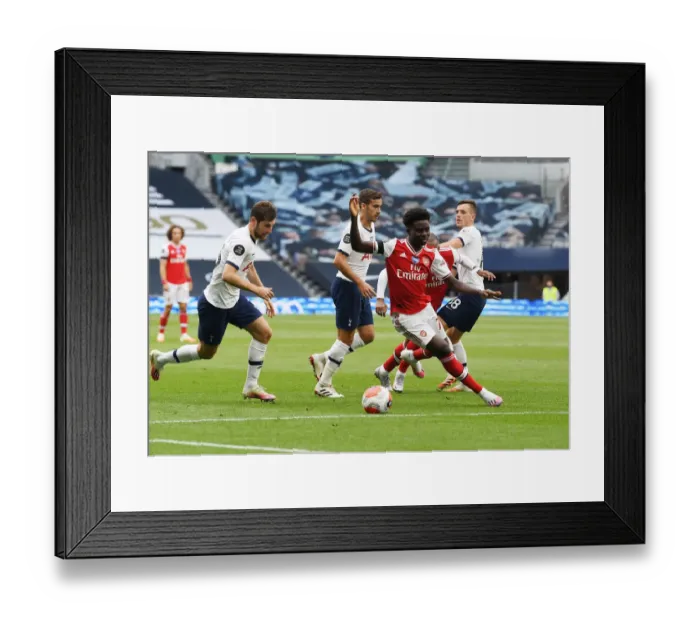 Framed Print : Premier League Showdown: Tottenham vs Arsenal at the Tottenham Hotspur Stadium (July 2020) - Battle of London