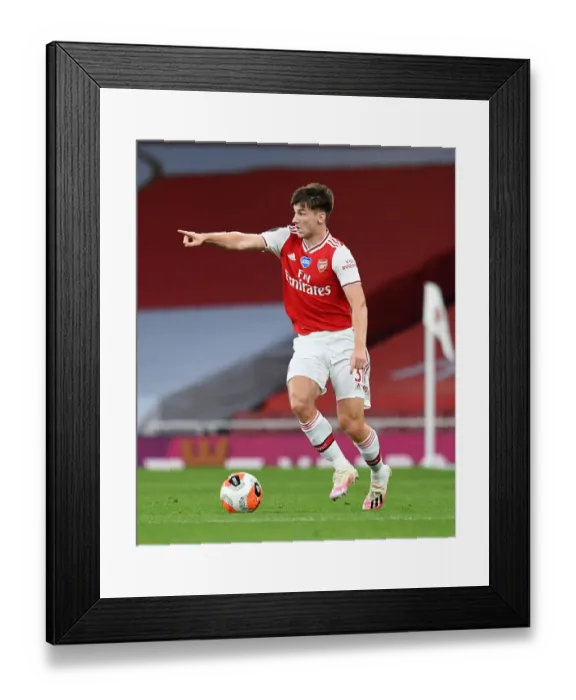 Framed Print : Empty Arsenal Battlefield: Arsenal vs. Liverpool Clash in the Pandemic Premier League (2019-20)