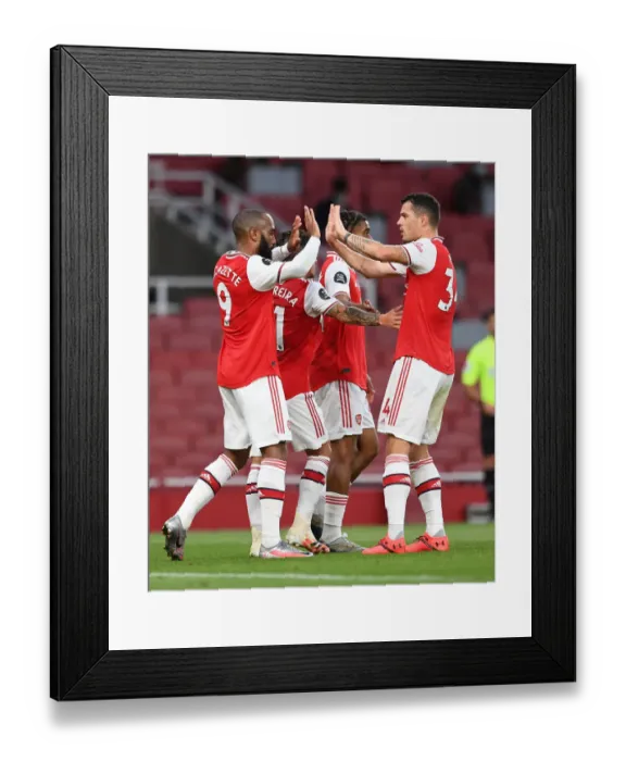 Framed Print : Arsenal's Lacazette Scores First Goal in Empty Emirates Stadium Against Liverpool (2019-20) Framed Print : Arsenal's Lacazette Scores First Goal in Empty Emirates Stadium Against Liverpool (2019-20)