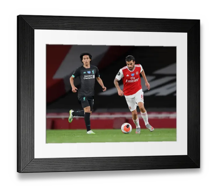 Framed Print : Empty-Stadium Clash: Arsenal vs. Liverpool in the Premier League (2019-20)
