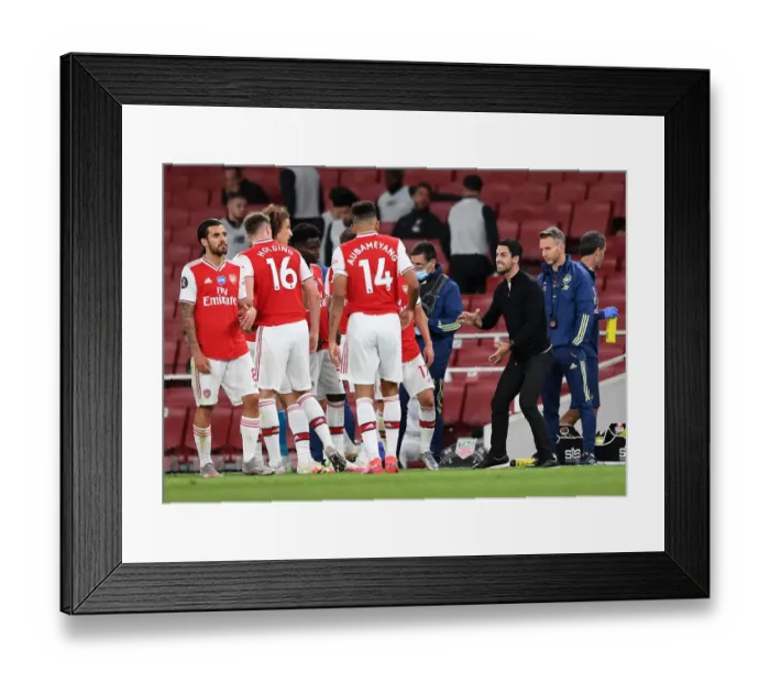 Framed Print : Arsenal's Empty Emirates: Mikel Arteta Coaches Team Against Liverpool Amidst Pandemic (2019-20) Framed Print : Arsenal's Empty Emirates: Mikel Arteta Coaches Team Against Liverpool Amidst Pandemic (2019-20)