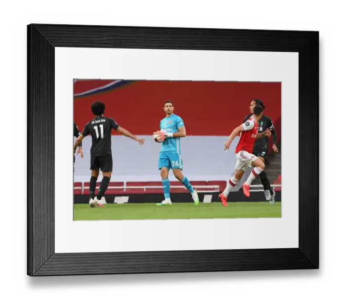 Framed Print : Arsenal vs. Liverpool: Empty Net Battle in the Emirates, 2019-2020 Premier League Framed Print : Arsenal vs. Liverpool: Empty Net Battle in the Emirates, 2019-2020 Premier League