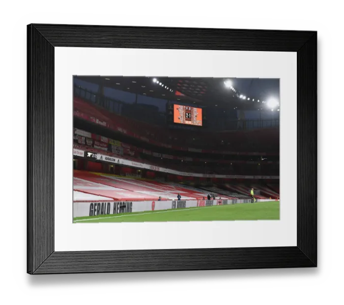 Framed Print : Arsenal vs. Liverpool: Empty Emirates Honors Fallen Fans Amid Pandemic Framed Print : Arsenal vs. Liverpool: Empty Emirates Honors Fallen Fans Amid Pandemic