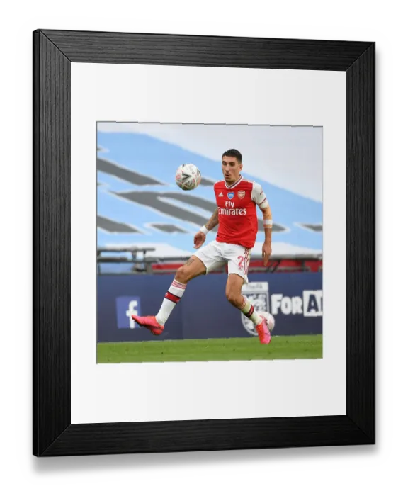 Framed Print : Arsenal's Hector Bellerin Goes Head-to-Head with Manchester City in FA Cup Semi-Final Showdown Framed Print : Arsenal's Hector Bellerin Goes Head-to-Head with Manchester City in FA Cup Semi-Final Showdown