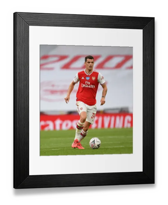 Framed Print : Arsenal's Granit Xhaka in FA Cup Semi-Final Showdown Against Manchester City Framed Print : Arsenal's Granit Xhaka in FA Cup Semi-Final Showdown Against Manchester City