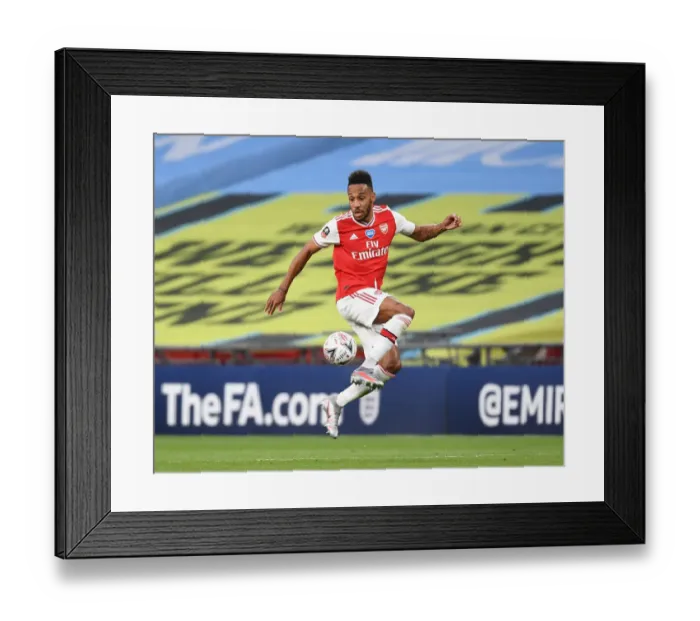 Framed Print : Arsenal's Aubameyang Faces Manchester City in FA Cup Showdown