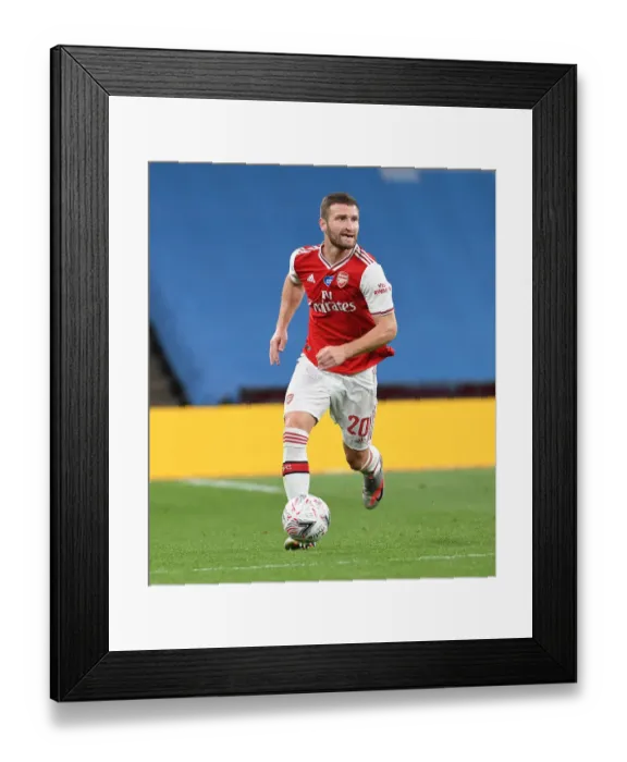 Framed Print : Arsenal's Mustafi Steels Focus Amidst Tension: FA Cup Semi-Final Showdown vs Manchester City Framed Print : Arsenal's Mustafi Steels Focus Amidst Tension: FA Cup Semi-Final Showdown vs Manchester City