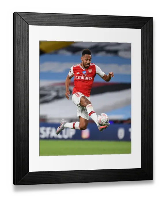 Framed Print : Arsenal's Aubameyang Gears Up for FA Cup Clash Against Manchester City Framed Print : Arsenal's Aubameyang Gears Up for FA Cup Clash Against Manchester City