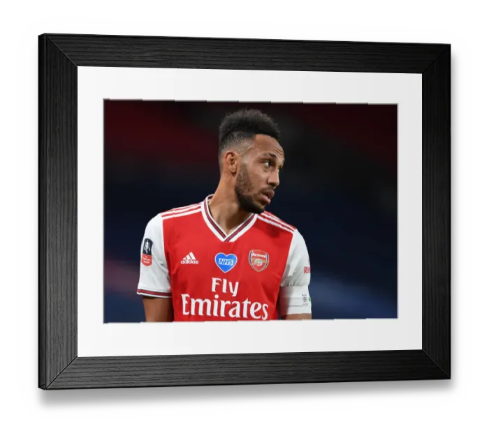 Framed Print : Arsenal's Aubameyang Gears Up for FA Cup Clash Against Manchester City Framed Print : Arsenal's Aubameyang Gears Up for FA Cup Clash Against Manchester City