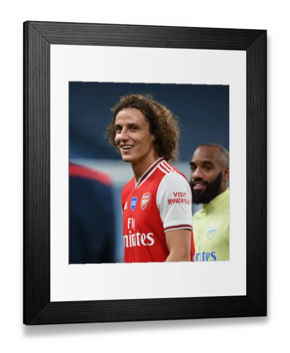 Framed Print : David Luiz's Reaction to Arsenal's FA Cup Semi-Final Defeat by Manchester City