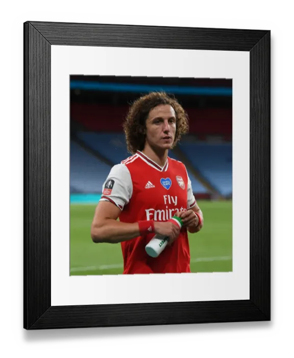 Framed Print : Arsenal's David Luiz Reacts After FA Cup Semi-Final vs Manchester City Framed Print : Arsenal's David Luiz Reacts After FA Cup Semi-Final vs Manchester City