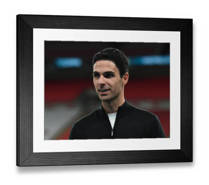 Framed Print : Mikel Arteta's Post-Match Address to Media After Arsenal's FA Cup Semi-Final vs Manchester City