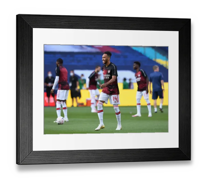 Framed Print : Arsenal's Aubameyang Prepares for FA Cup Semi-Final Showdown Against Manchester City