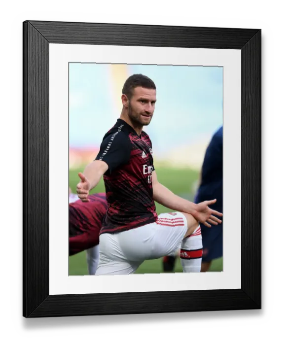 Framed Print : Arsenal's Mustafi Gears Up for FA Cup Semi-Final Clash against Manchester City at Wembley Stadium Framed Print : Arsenal's Mustafi Gears Up for FA Cup Semi-Final Clash against Manchester City at Wembley Stadium