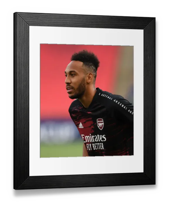 Framed Print : Arsenal's Aubameyang Gears Up for FA Cup Clash against Manchester City