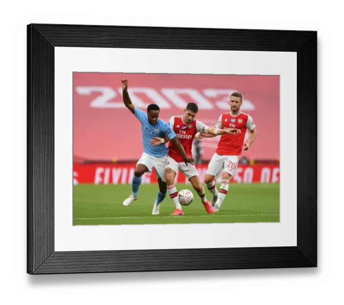 Framed Print : FA Cup Semi-Final Showdown: Bellerin vs Sterling - Arsenal vs Manchester City
