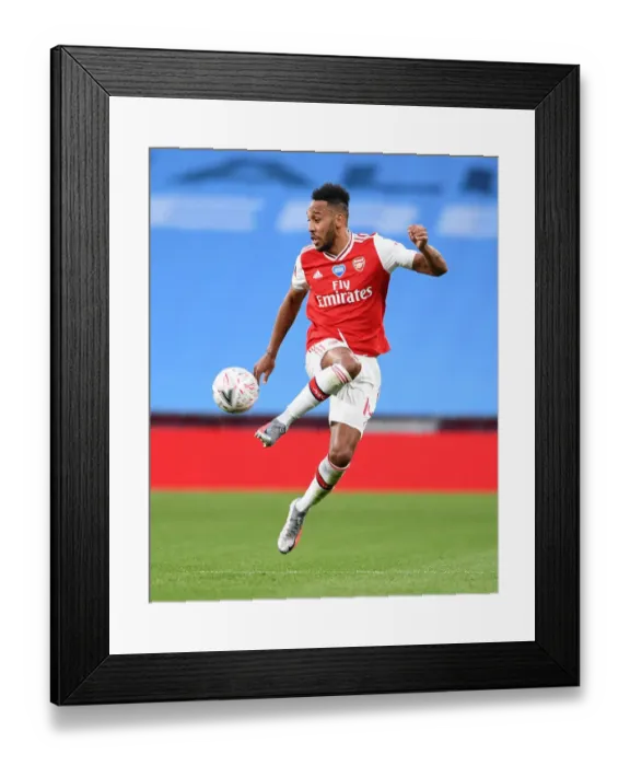 Framed Print : Arsenal's Aubameyang Gears Up for FA Cup Clash Against Manchester City Framed Print : Arsenal's Aubameyang Gears Up for FA Cup Clash Against Manchester City