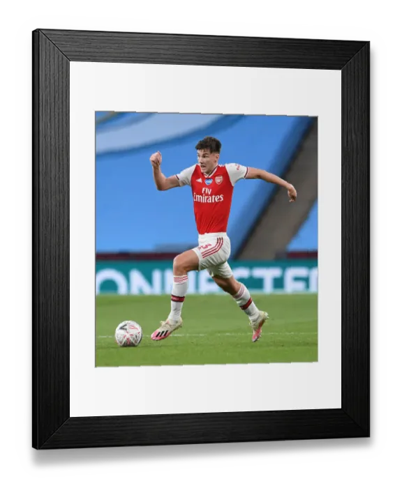 Framed Print : Arsenal's Kieran Tierney Faces Off Against Manchester City in FA Cup Semi-Final Showdown