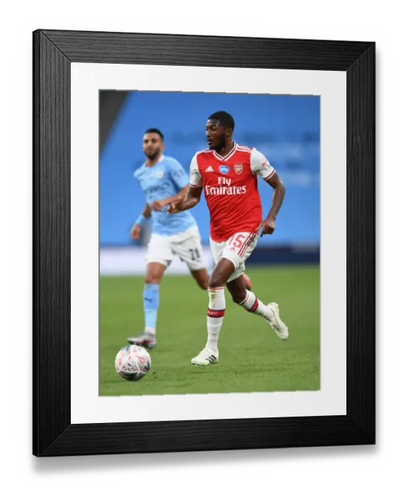 Framed Print : Arsenal's Ainsley Maitland-Niles: Focused at Wembley Amid FA Cup Semi-Final Showdown Against Manchester City