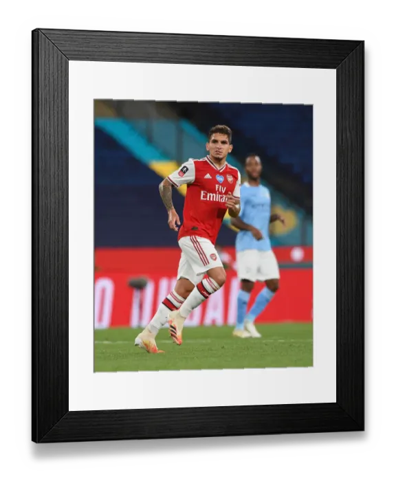 Framed Print : Arsenal's Torreira in FA Cup Semi-Final Clash Against Manchester City