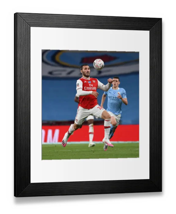 Framed Print : Sead Kolasinac's Showdown: Arsenal vs Manchester City FA Cup Semi-Final at Wembley Stadium Framed Print : Sead Kolasinac's Showdown: Arsenal vs Manchester City FA Cup Semi-Final at Wembley Stadium