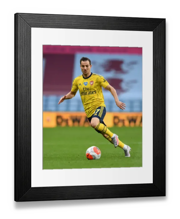 Framed Print : Arsenal's Cedric Soares in Action Against Aston Villa (2019-20)