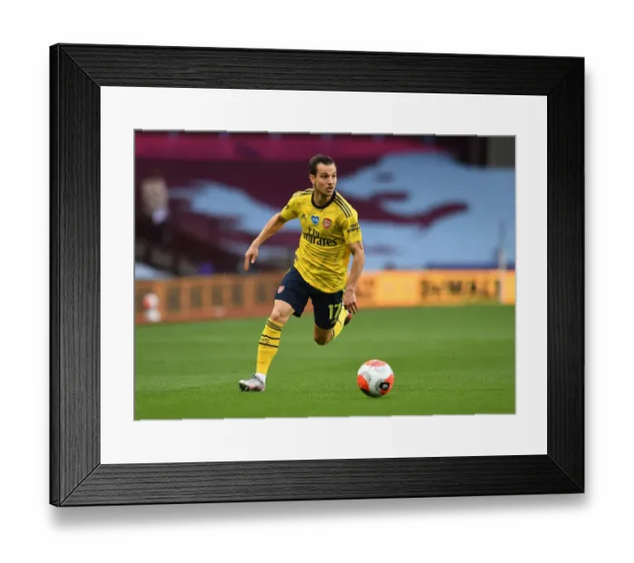 Framed Print : Arsenal's Cedric Soares in Action Against Aston Villa (2019-20)