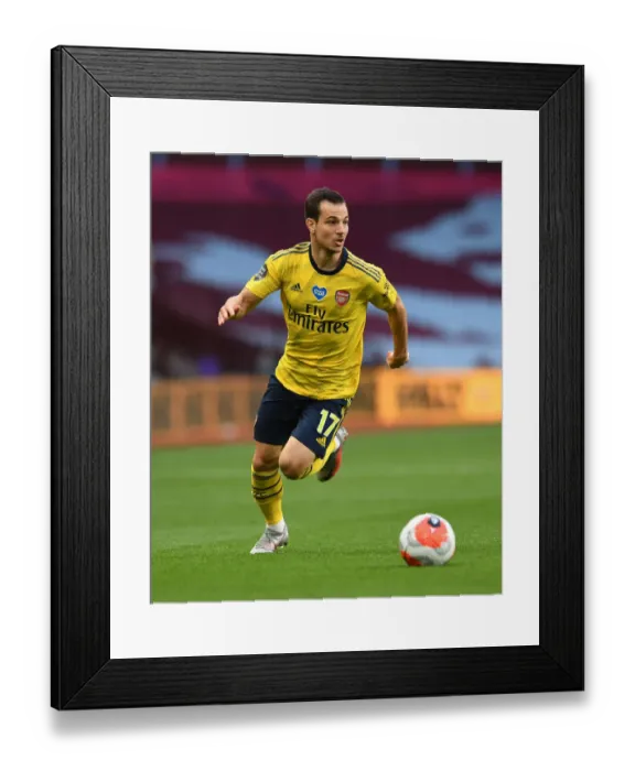 Framed Print : Arsenal's Cedric Soares in Action against Aston Villa in Premier League Clash (2019-20) Framed Print : Arsenal's Cedric Soares in Action against Aston Villa in Premier League Clash (2019-20)