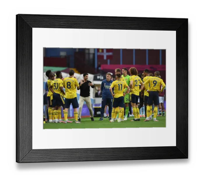 Framed Print : Mikel Arteta Coaches Arsenal at Aston Villa, Premier League 2019-2020 Framed Print : Mikel Arteta Coaches Arsenal at Aston Villa, Premier League 2019-2020