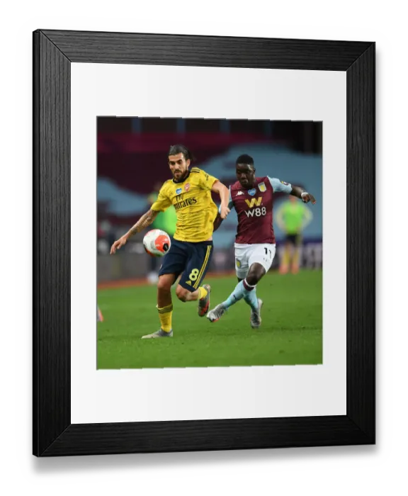 Framed Print : Intense Rivalry: Ceballos vs Nakamba - A Battle to Remember, Aston Villa vs Arsenal Premier League Clash
